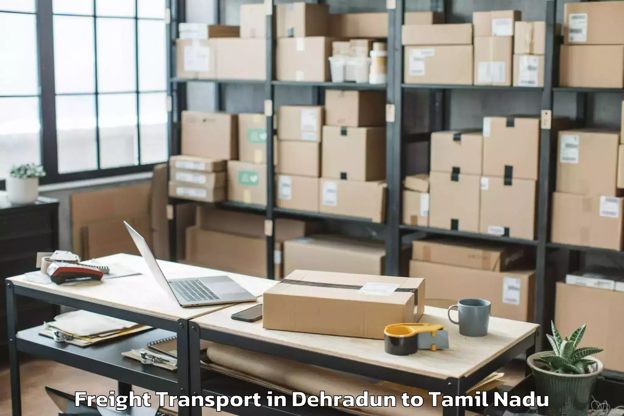 Trusted Dehradun to Thiruthani Freight Transport